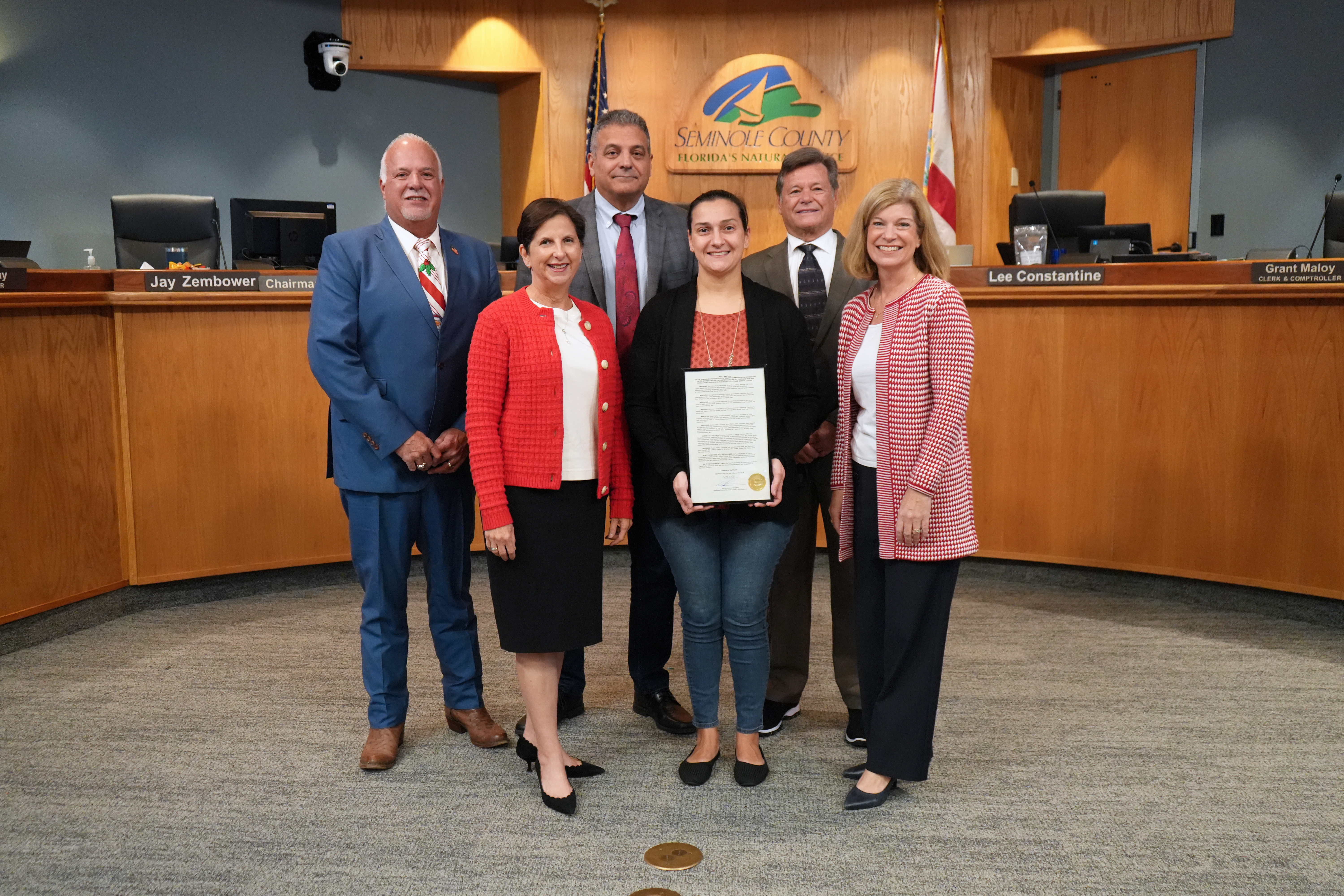 Proclaiming Cadet Kathy Corraliza, United States  Air Force Academy as Seminole County’s December Veteran of the Month. (Cadet Kathy Corraliza, United States Air  Force Academy) 