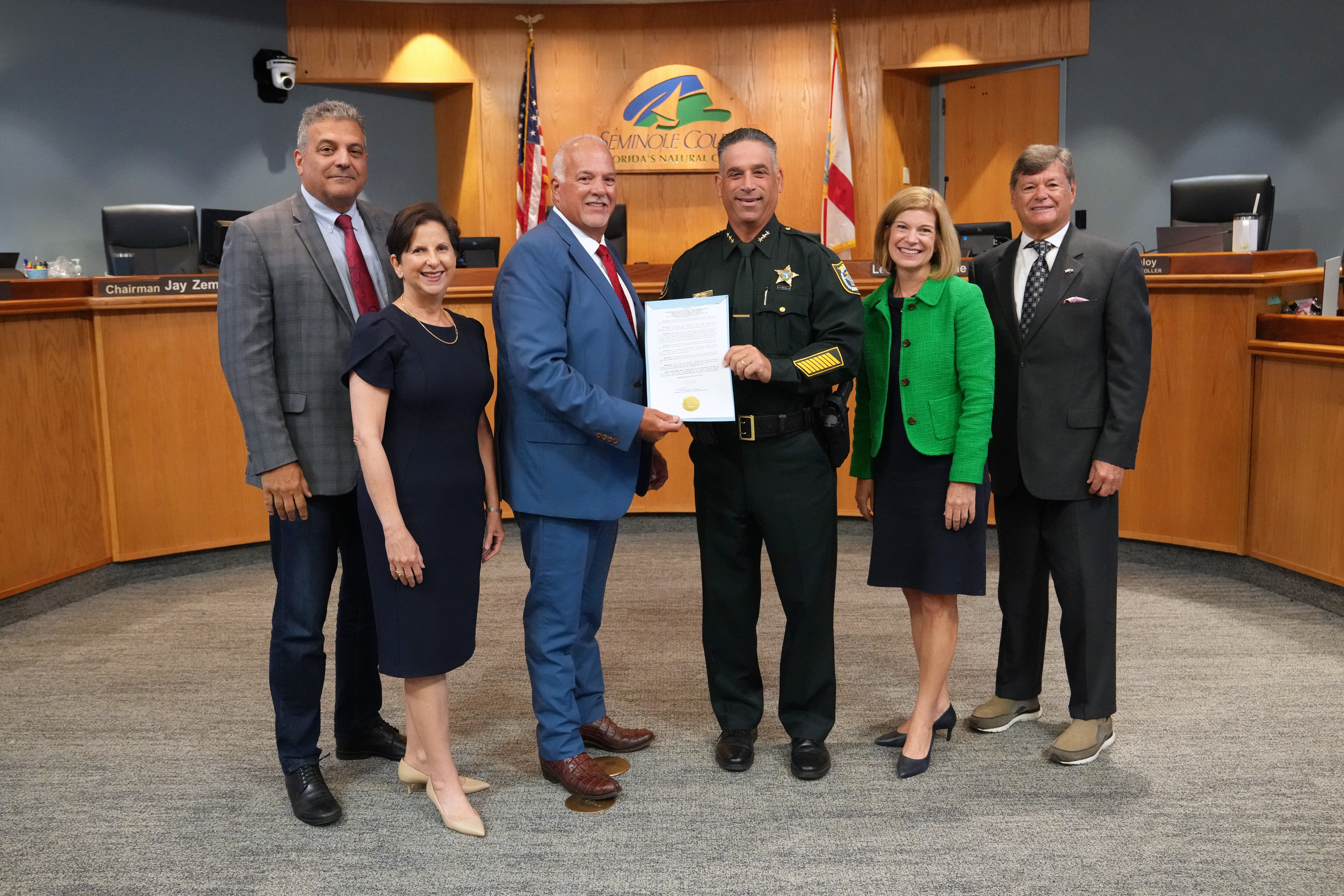 Resolution - Recognizing Undersheriff Louis Tomeo for his years of service to Seminole County Government and its citizens. (Louis Tomeo, Seminole County Sheriff’s Office)