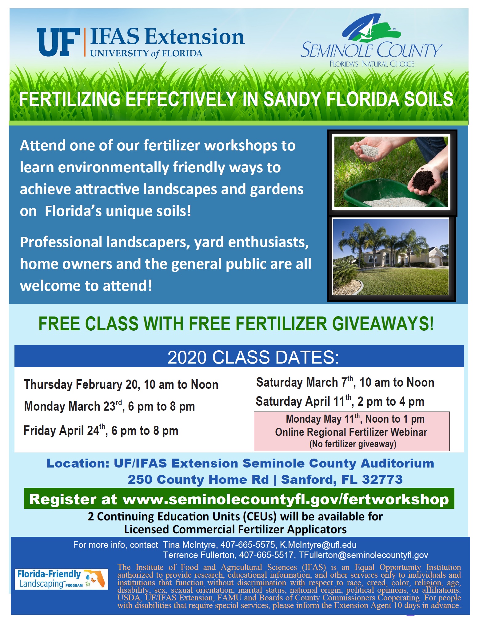 Fertilizer Workshops | Seminole County