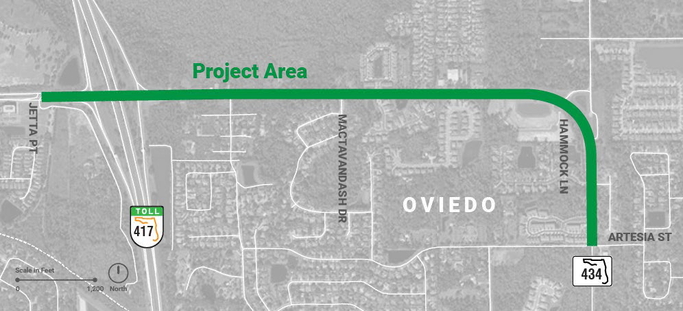 SR 434 Roundabouts Design Map