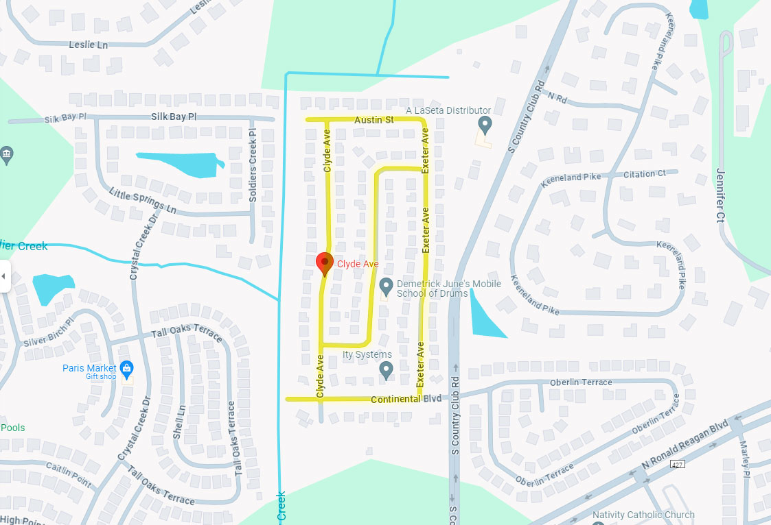 Country Club Heights Utilities Improvement Project Location Map