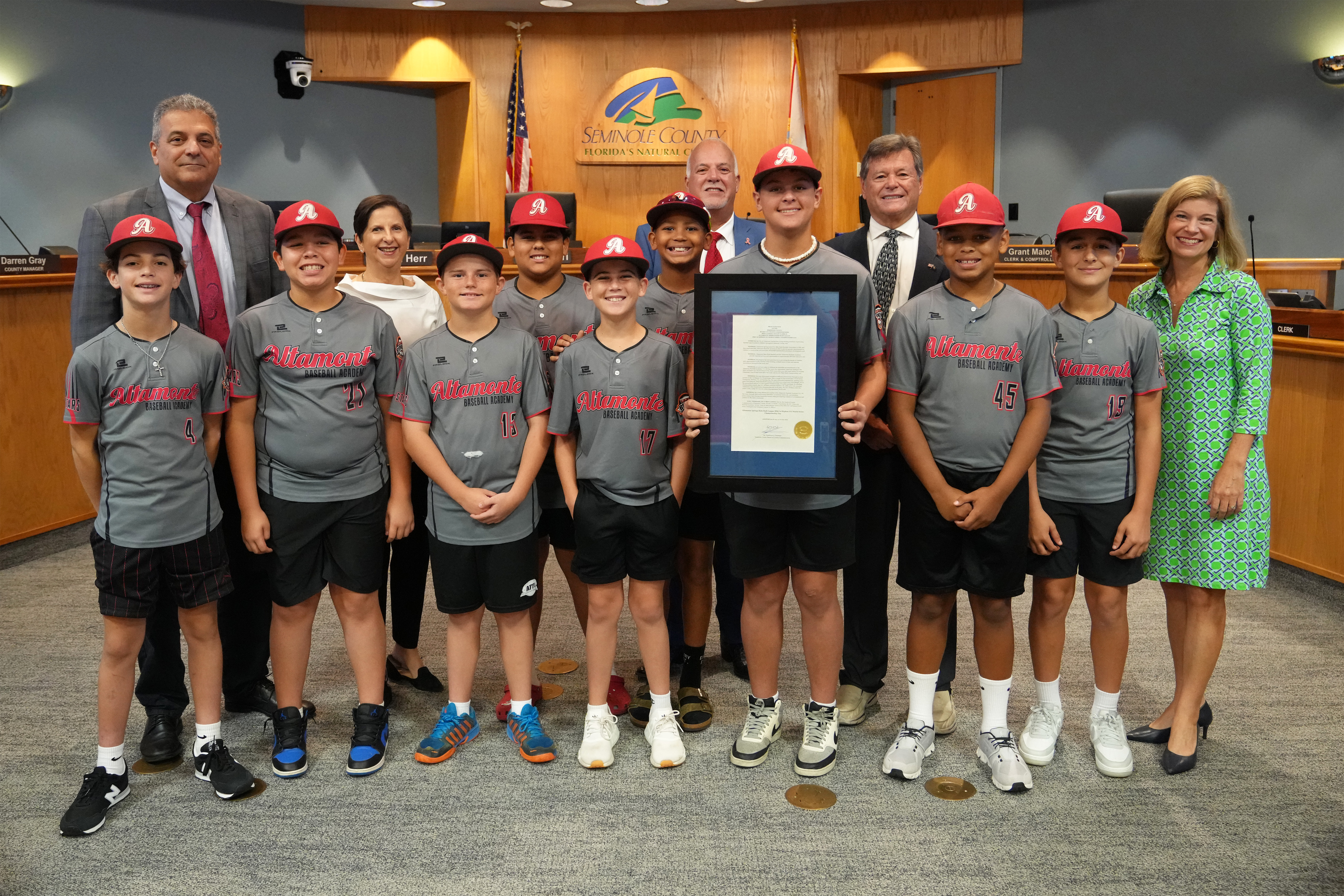 Proclamation — August 12, 2024 as Altamonte Springs Babe Ruth League Cal Ripken 11U World Series Championship Day Gallery Image